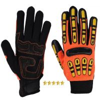 Impact Protective Mechanic Gloves for Oil and Gas Industries / Safety Work Gloves for Oil Field