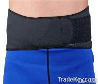 Neoprene back support with plastic strays