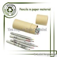 3.5'' mini recycled newspaper colored pencil set