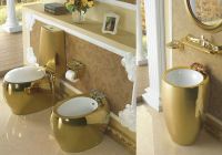 export to Middle East Popular design luxury gold bathroom suite