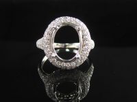 Diamond Oval Stone Ring