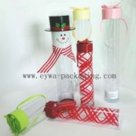 Christmas candle paper box with pvc tube