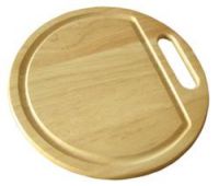 Round cutting board with hole handle, groove