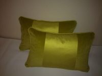 lime green designer velvet & silk cushion covers + pads sets