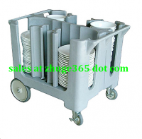Premium Grey Plastic Adjustable Dish Cart Plate Caddy