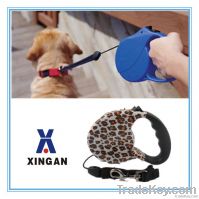 Retractable dog leash with led light
