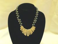 Natural black pearl necklace