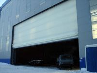 hoist-up (vertical lifting) fabric hangar doors