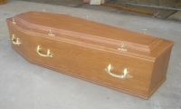 paper coffin with wood veneer high glossy