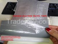 Roof waterproof grey butyl adheisve tape with aluminum foil film