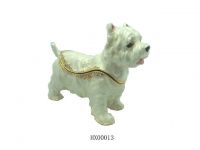 Westie Enamel Trinket Box