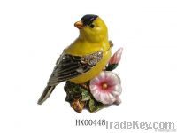 Goldfinch Flower Trinket Box