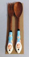 Hand painted Wooden Serving Utensils