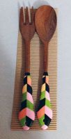 Hand painted Wooden Serving Utensils