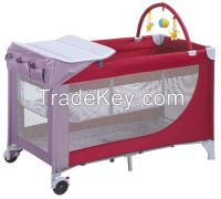 Good Quality Baby Crib En 716 With Toy Bag Toy Bar And Three Toys 