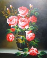 Still life painting, vase painting