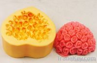 valentine's day silicone rubber heart soap mold