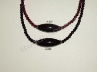 Black Obsidian Bead Necklace