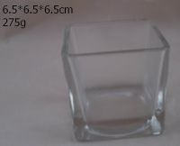 clear square candle holder 1