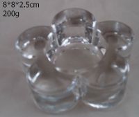 clear flower candle holder