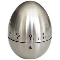 egg shape stainless steel kitchen timer