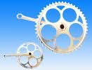 bicycle crank and chainwheel