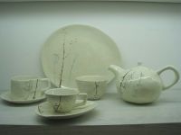 ceramic hand-painted drinkware set