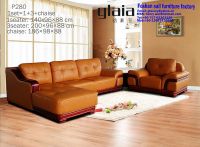 real leather sofa P280