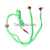 Shoelace Earphone for iPhone, Dulux Metal In-ear Style, Various Colors, Custom Logo Imprint Welcomed