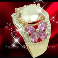 wholesale k rose gold ring jewelry with gemtone