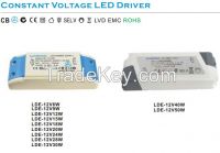 CE CB TUV EMC SAA ROHS approved costant voltage LED deiver LDE-12V15W