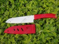 5.5 inch Ceramic Slicer Knife, White Ceramic Blade, Red ABS handle