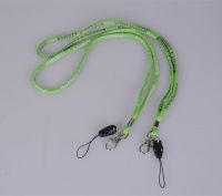 Knitted elastic fabric cord strap with mobile phone string, jacquard fabric strap lanyards