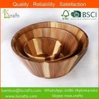 Acacia Wooden Salad Bowl Set-3