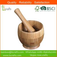 Eco-Freindly Bamboo Mortar and Pestle
