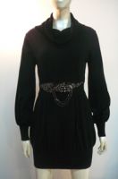 Turtle-neck Belted Dress