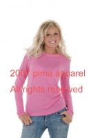 Pima Ladies Super fine long sleeve crewneck