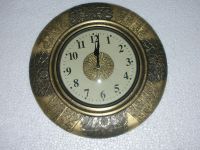 wooden metal fitted antique clock