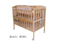 Wooden baby crib