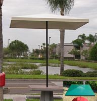 WINDPROOF 6' SQUARE BISTRO FIBERGLASS TOP PATIO UMBRELLA