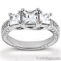1.87 Ct. DIAMOND RING three stone wedding diamond ring