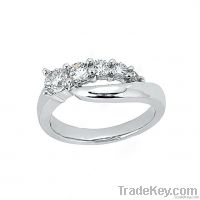Diamond engagement ring 5 stone white gold ring