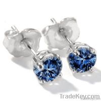 "Blue diamonds stud earrings 1.70 ct. diamond ear ring "