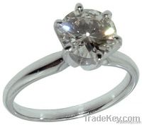1.25 carat G SI1 diamond engagement ring prong setting