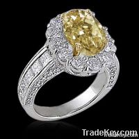 5.01 carat diamonds yellow canary engagement ring gold