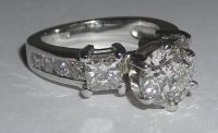 4.01 carats gold diamond ring real genuine diamonds