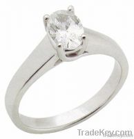 1.65 carat F VS1 oval diamond engagement ring