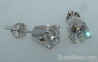 F VVS1 2 carats DIAMOND STUDS EARRINGS stud earring