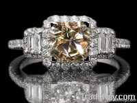 4 cts. brown diamond ring dark champagne diamond ring