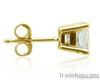 0.75 ct. single F VS1 diamond stud earring man jewelry